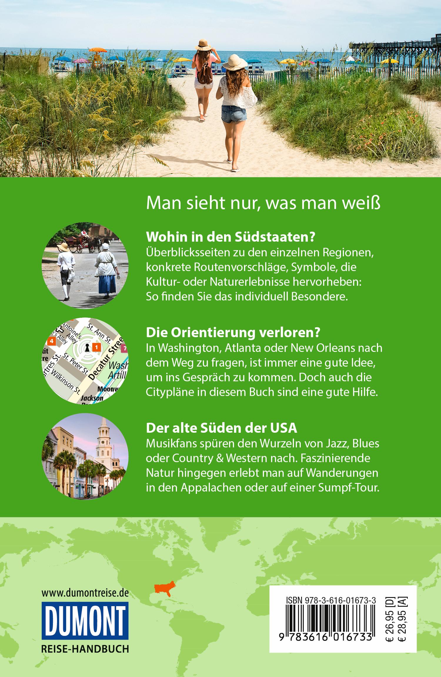 Rückseitencover DUMONT Reise-Handbuch Reiseführer USA, Die Südstaaten