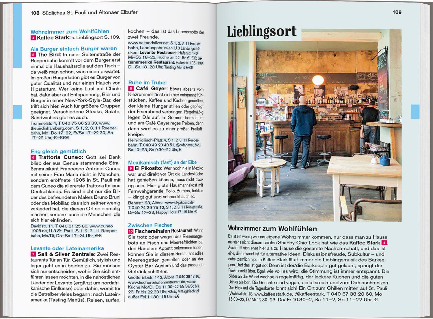 Beispielinhalt (Bild) DUMONT Reise-Taschenbuch Reiseführer Hamburg