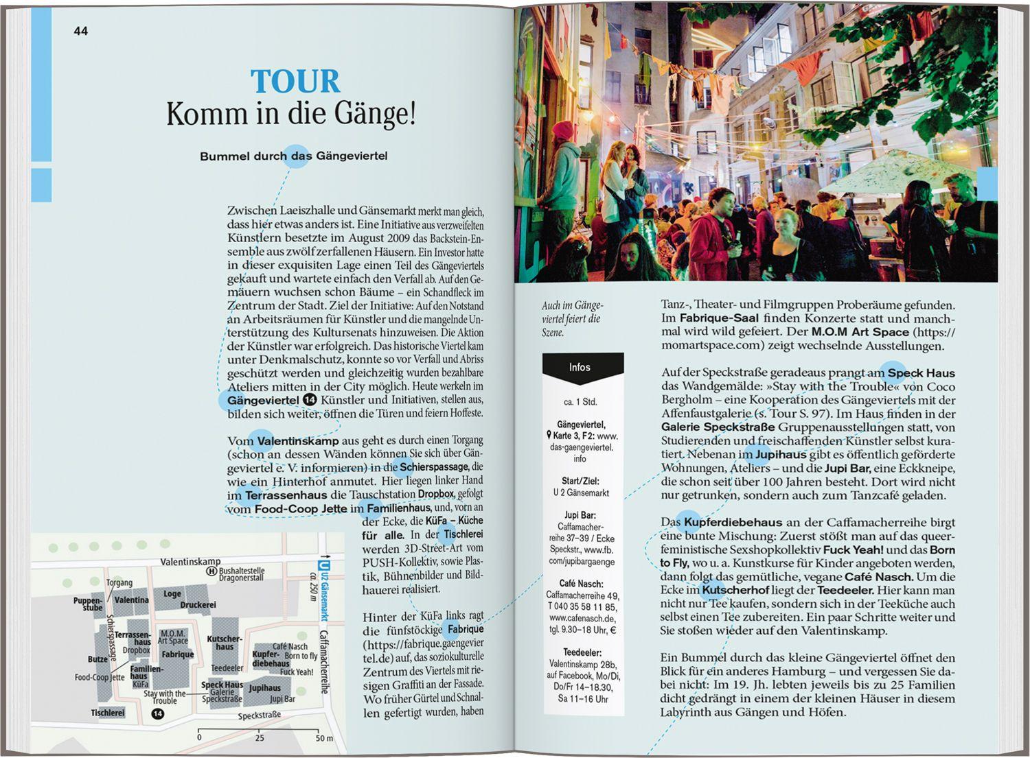 Beispielinhalt (Bild) DUMONT Reise-Taschenbuch Reiseführer Hamburg