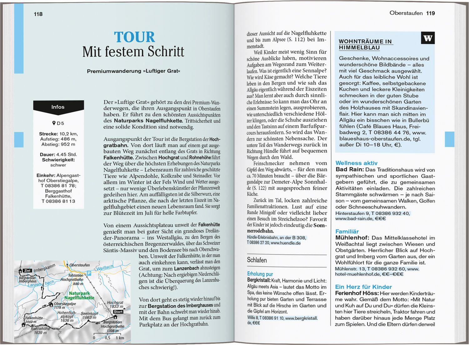 Beispielinhalt (Bild) DUMONT Reise-Taschenbuch Reiseführer Allgäu