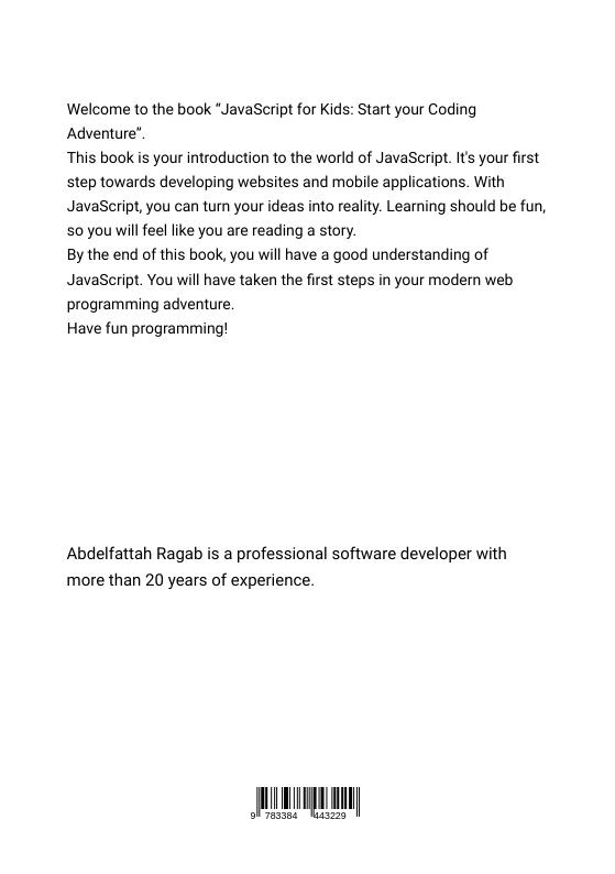 Rückseitencover JavaScript for Kids