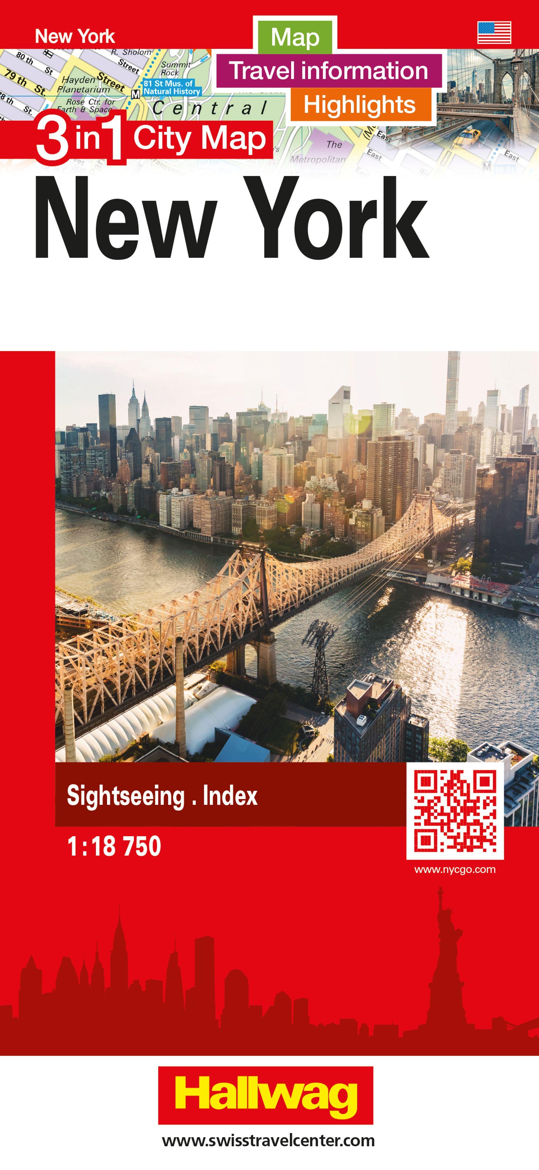 Vorderes Coverbild Hallwag Stadtplan New York