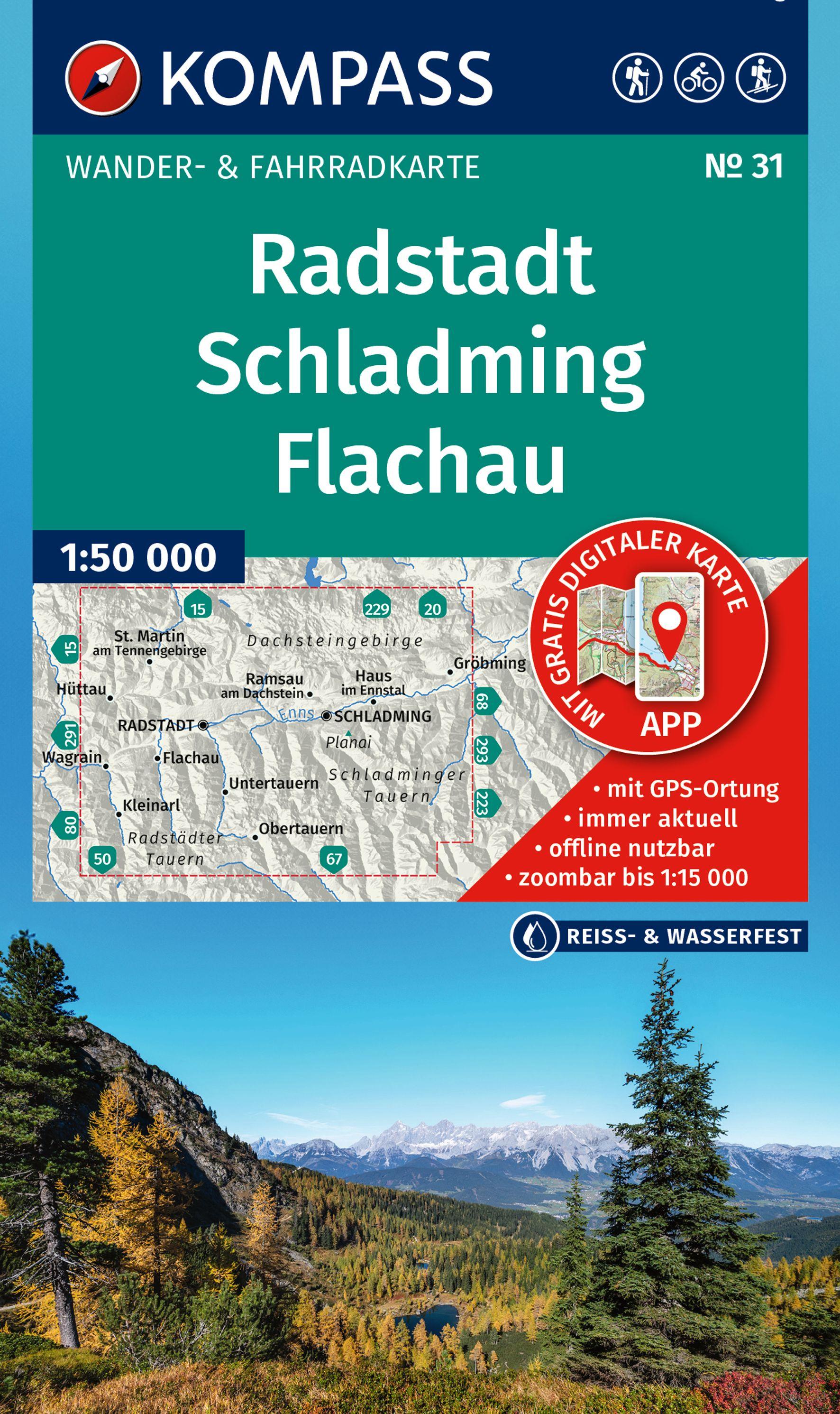 Vorderes Coverbild KOMPASS Wanderkarte 31 Radstadt, Schladming, Flachau 1:50.000