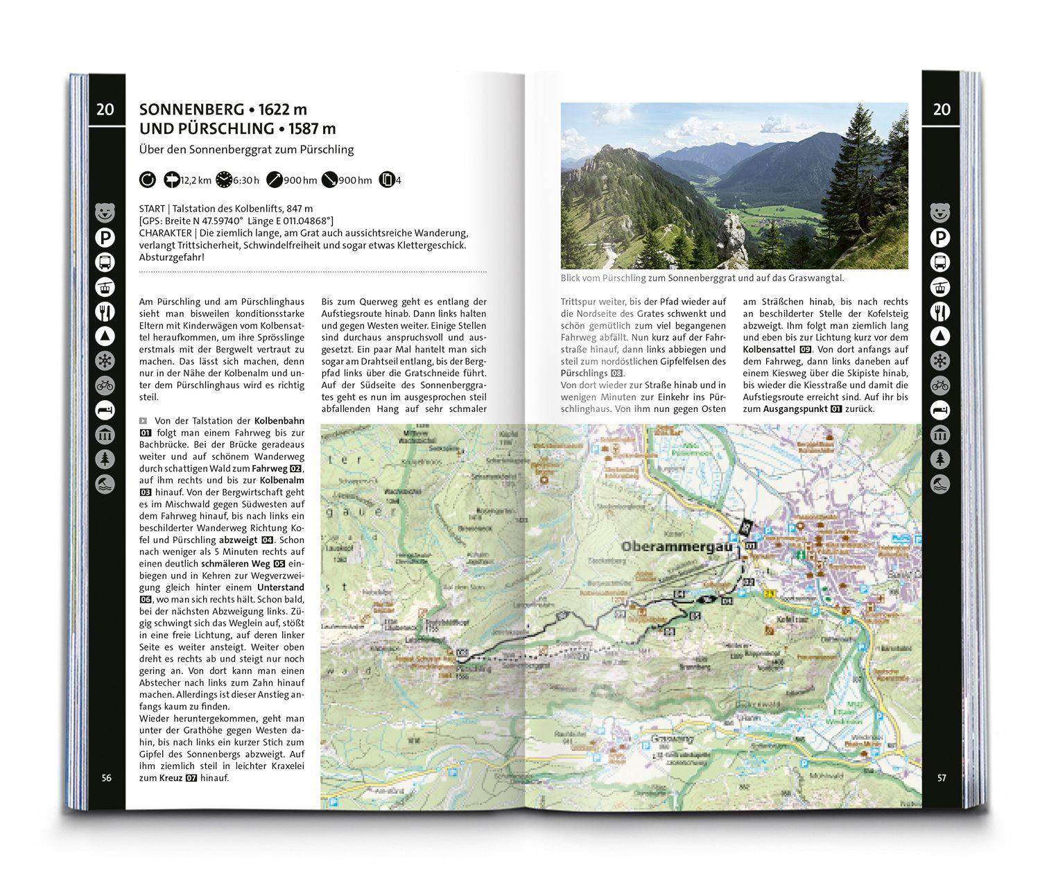 Beispielinhalt (Bild) KOMPASS Wanderlust Deutsche Alpen