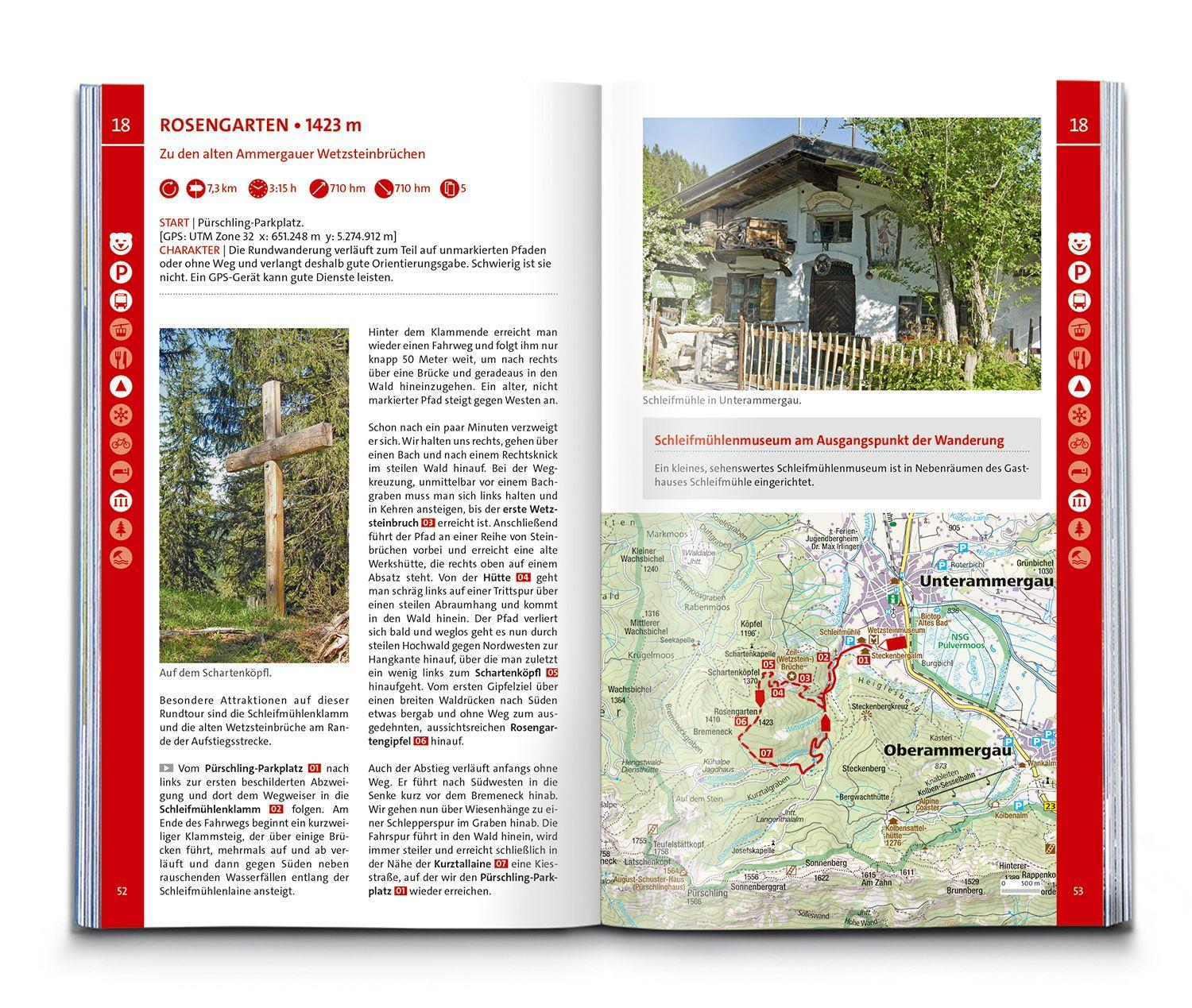 Beispielinhalt (Bild) KOMPASS Wanderlust Deutsche Alpen