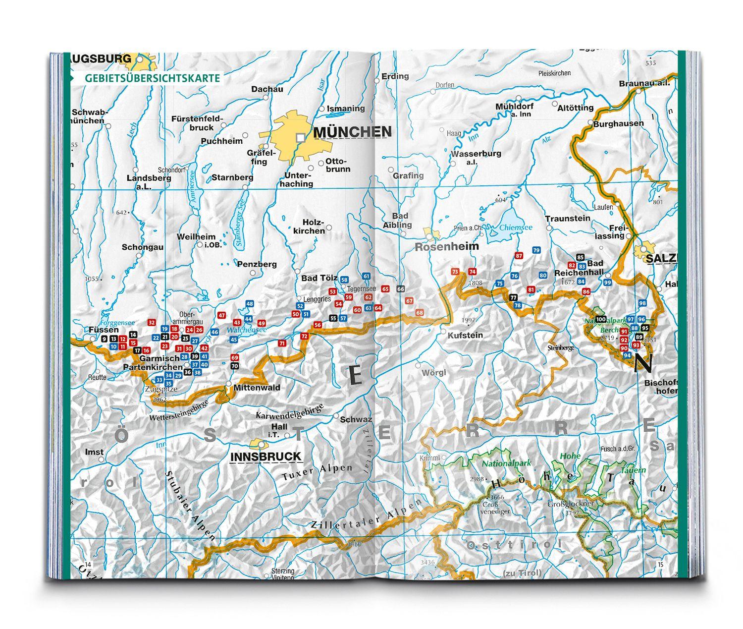 Beispielinhalt (Bild) KOMPASS Wanderlust Deutsche Alpen