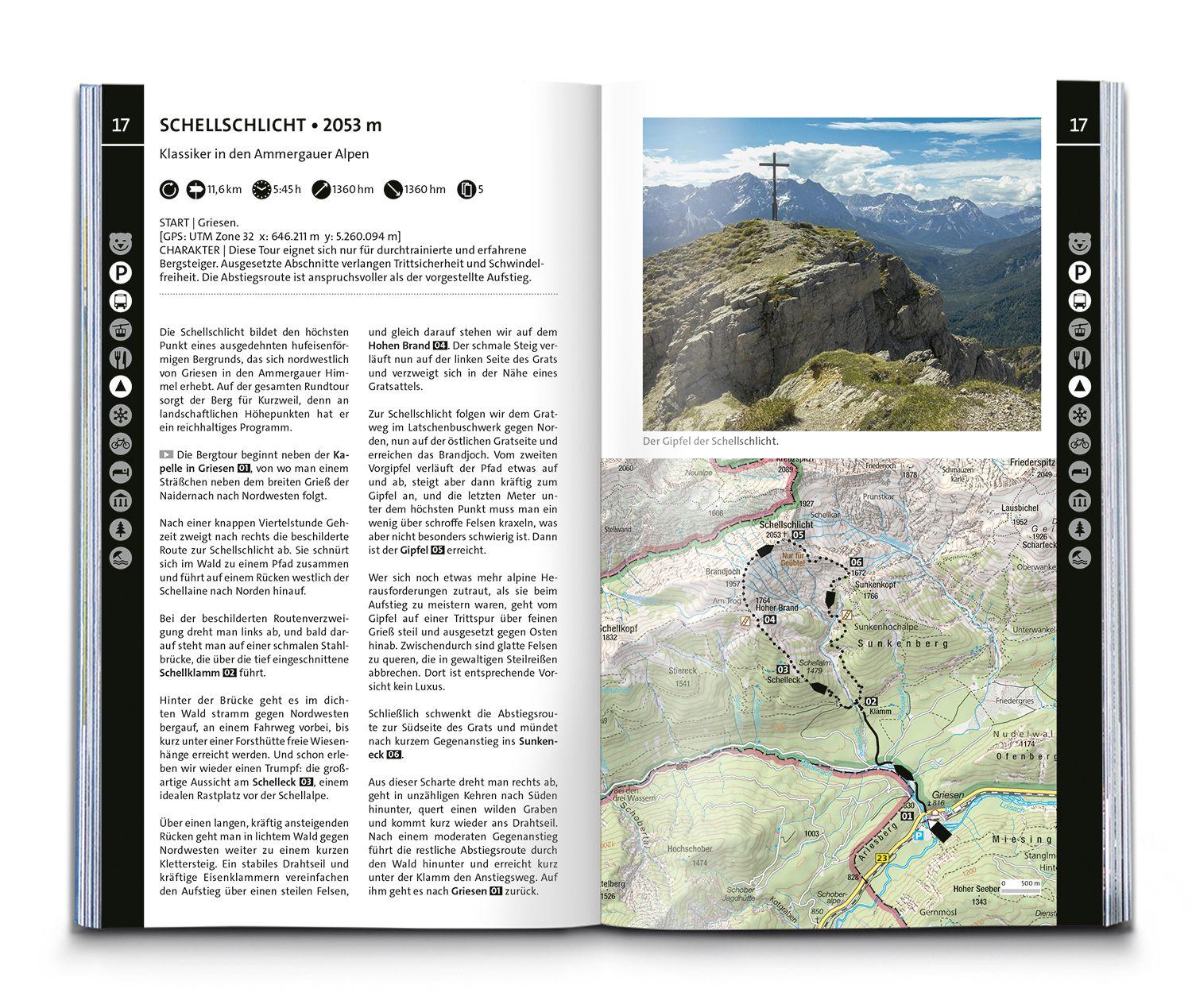 Beispielinhalt (Bild) KOMPASS Wanderlust Deutsche Alpen