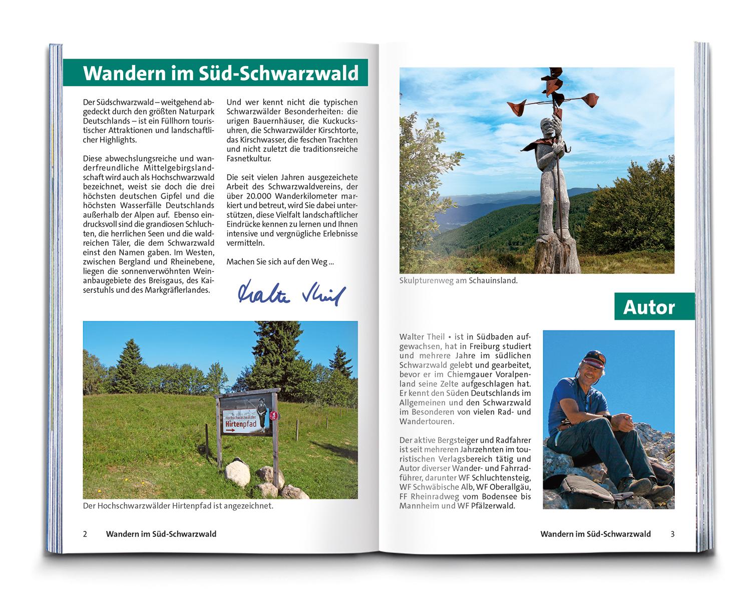 Beispielinhalt (Bild) KOMPASS Wanderführer Schwarzwald Süd mit Naturpark, Kaiserstuhl und Markgräflerland, 60 Touren mit Extra-Tourenkarte