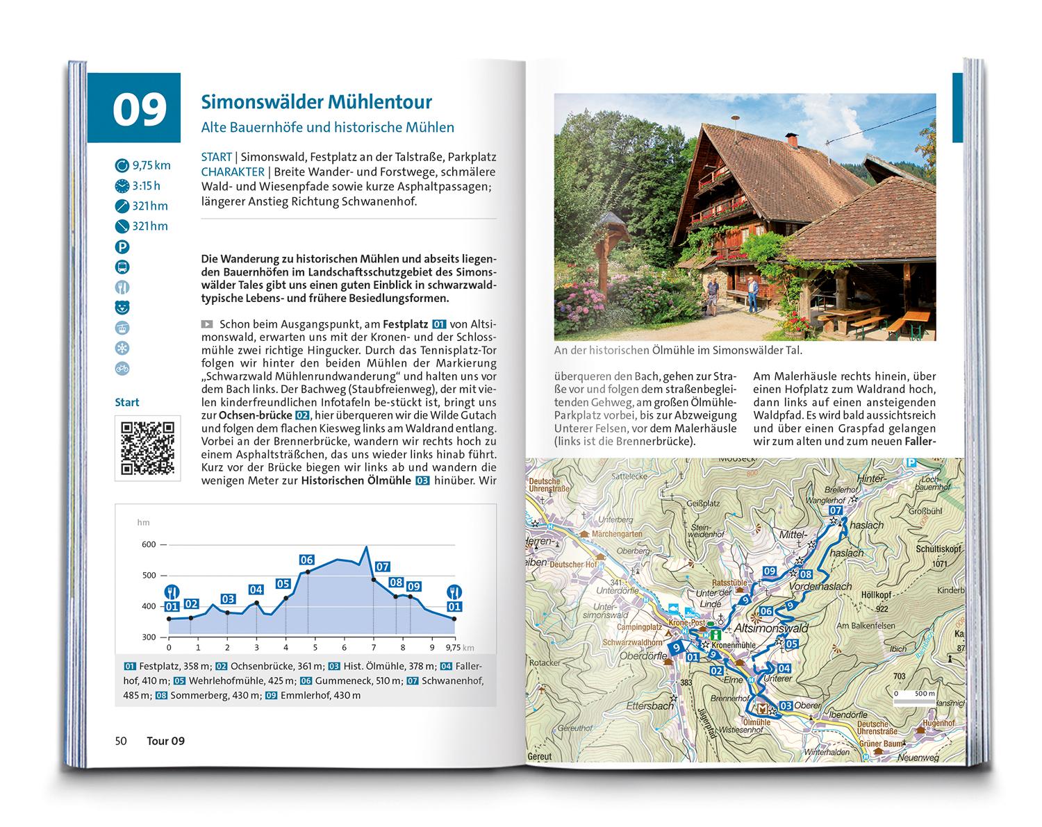 Beispielinhalt (Bild) KOMPASS Wanderführer Schwarzwald Süd mit Naturpark, Kaiserstuhl und Markgräflerland, 60 Touren mit Extra-Tourenkarte