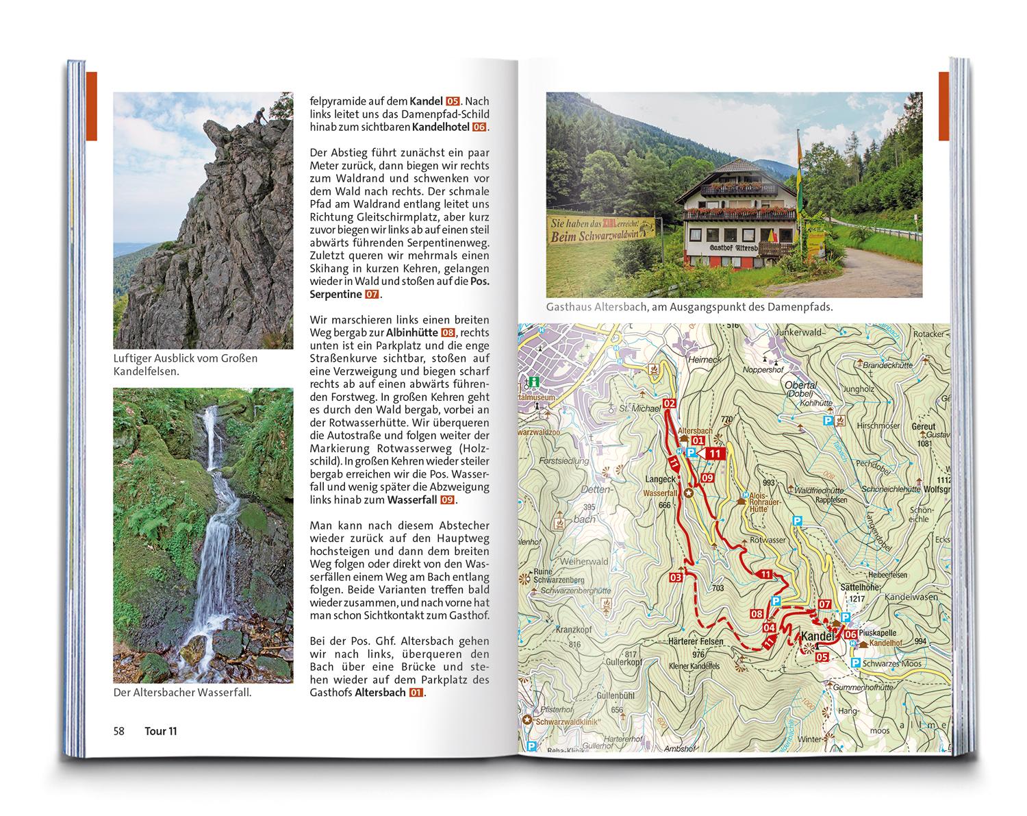 Beispielinhalt (Bild) KOMPASS Wanderführer Schwarzwald Süd mit Naturpark, Kaiserstuhl und Markgräflerland, 60 Touren mit Extra-Tourenkarte