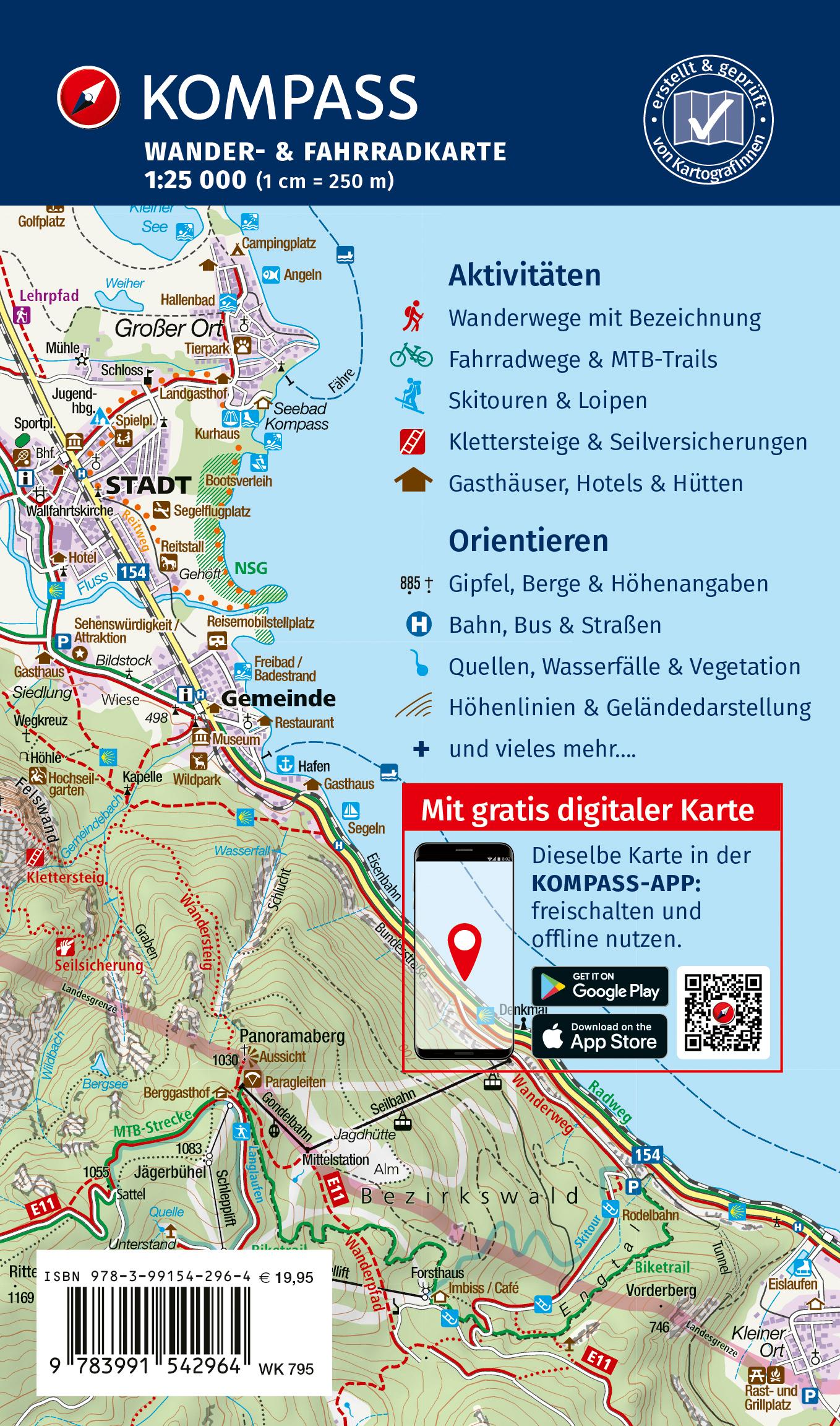 Rückseitencover KOMPASS Wanderkarten-Set 795 Berchtesgadener und Chiemgauer Alpen (3 Karten) 1:25.000