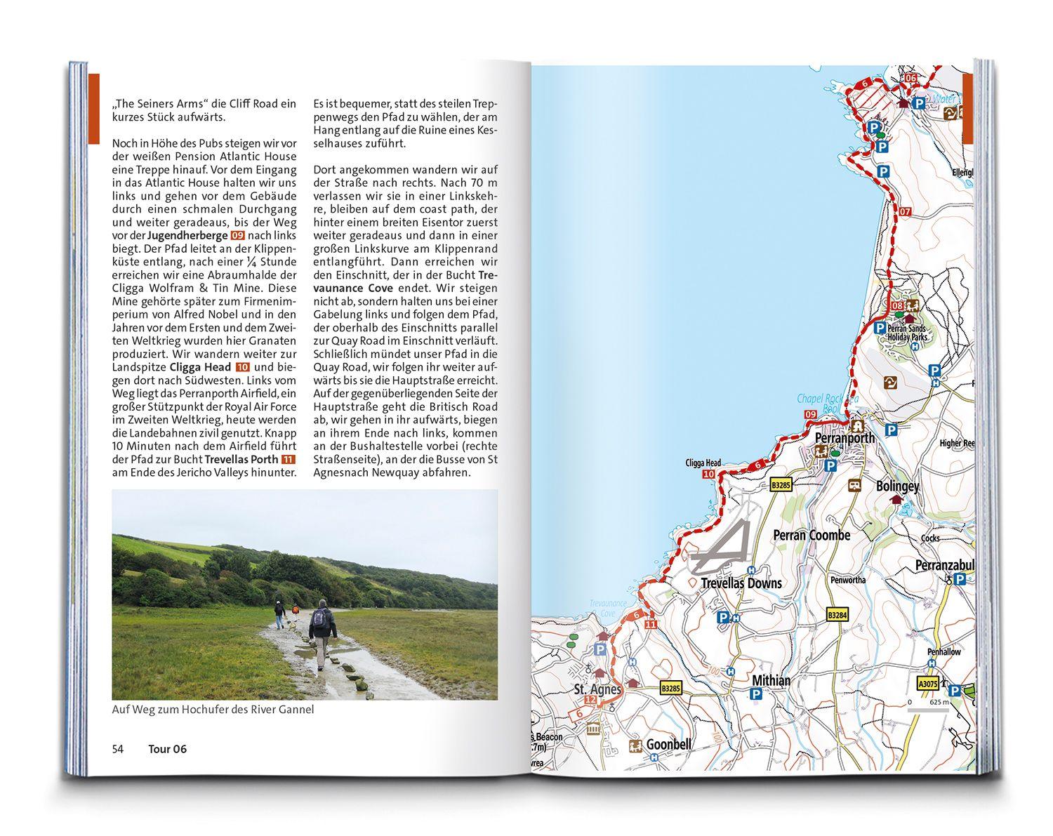 Beispielinhalt (Bild) KOMPASS Wanderführer Cornwall und Devon, 60 Touren mit Extra-Tourenkarte