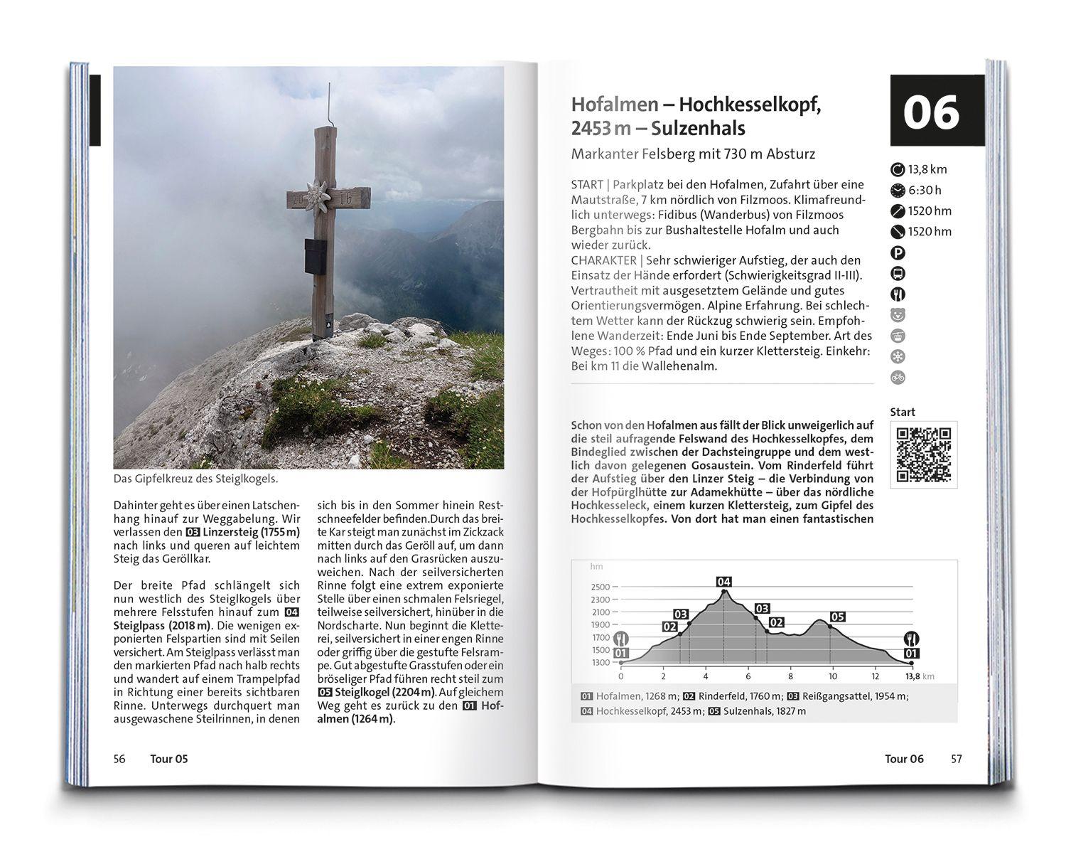 Beispielinhalt (Bild) KOMPASS Wanderführer Dachstein-Tauern Ost, 70 Touren mit Extra-Tourenkarte