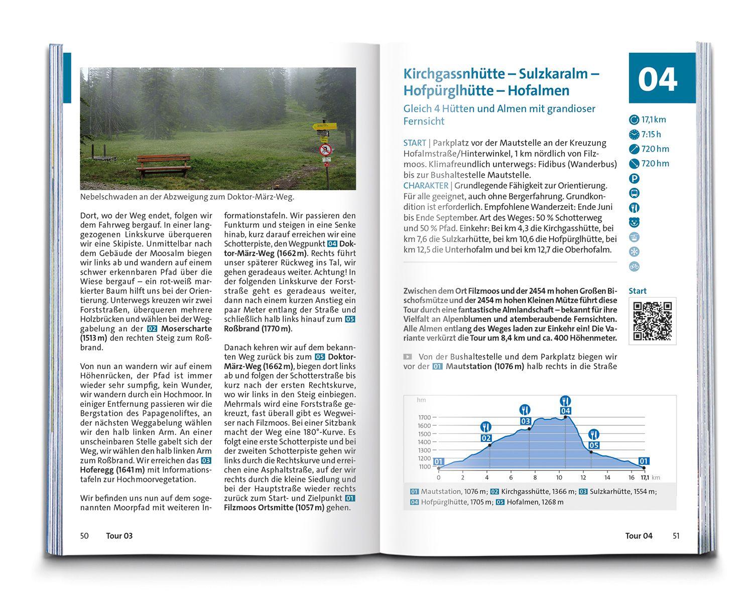 Beispielinhalt (Bild) KOMPASS Wanderführer Dachstein-Tauern Ost, 70 Touren mit Extra-Tourenkarte