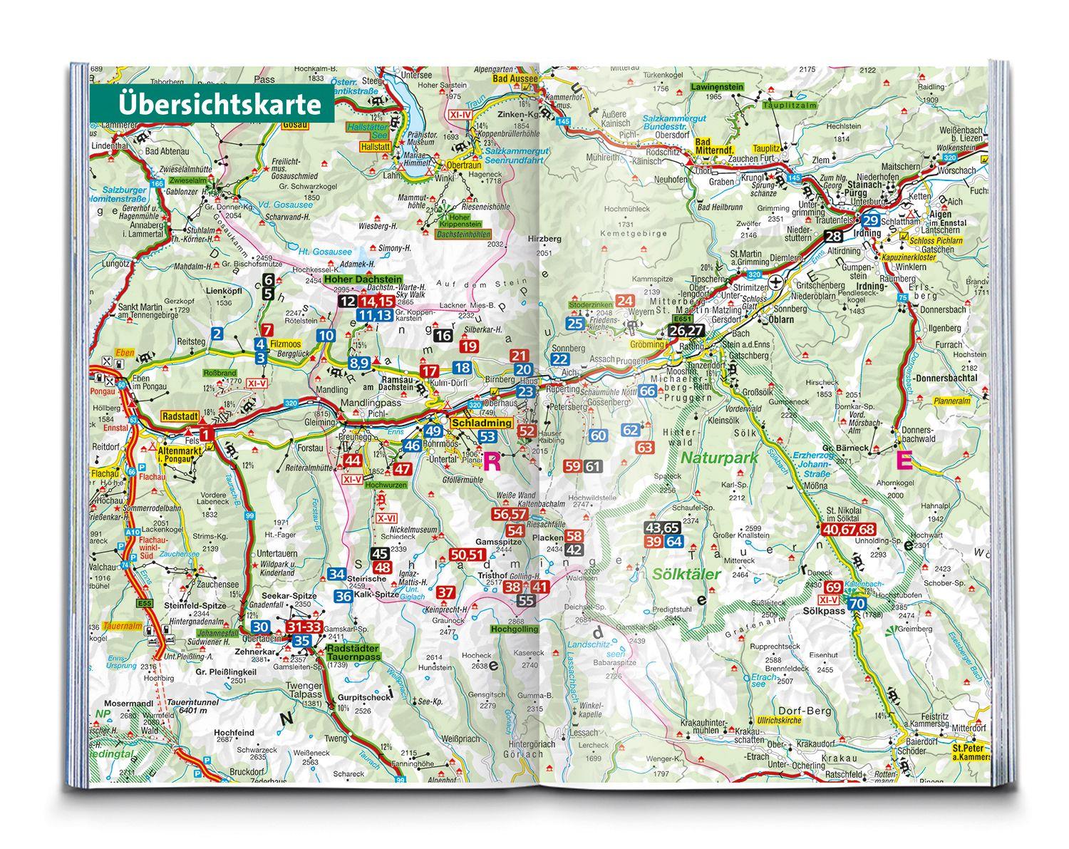 Beispielinhalt (Bild) KOMPASS Wanderführer Dachstein-Tauern Ost, 70 Touren mit Extra-Tourenkarte