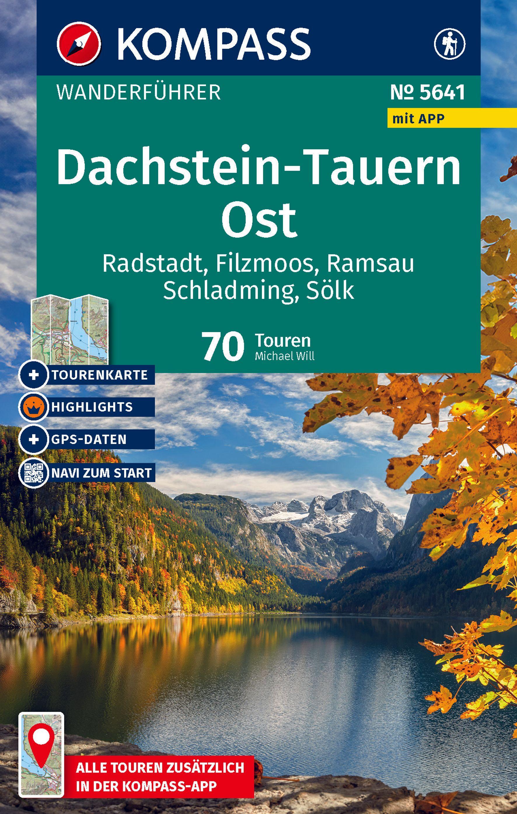Vorderes Coverbild KOMPASS Wanderführer Dachstein-Tauern Ost, 70 Touren mit Extra-Tourenkarte