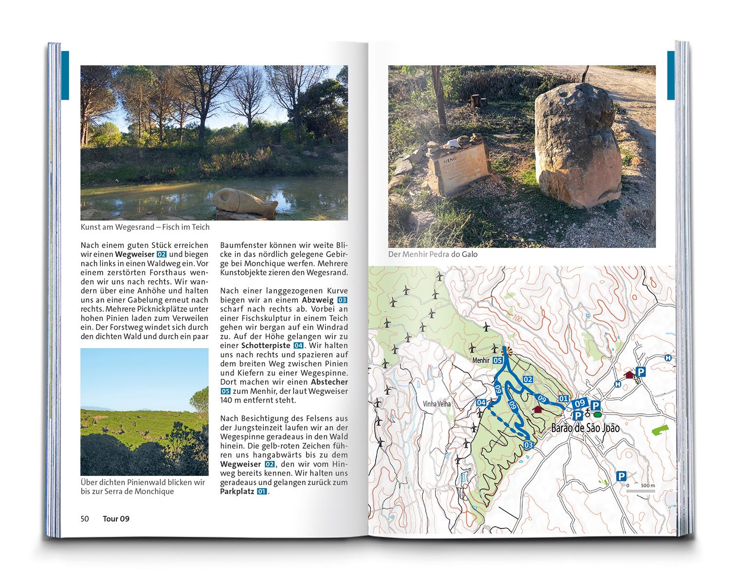 Beispielinhalt (Bild) KOMPASS Wanderführer Algarve mit Fernwanderweg Via Algarviana, 64 Touren / Etappen mit Extra-Tourenkarte