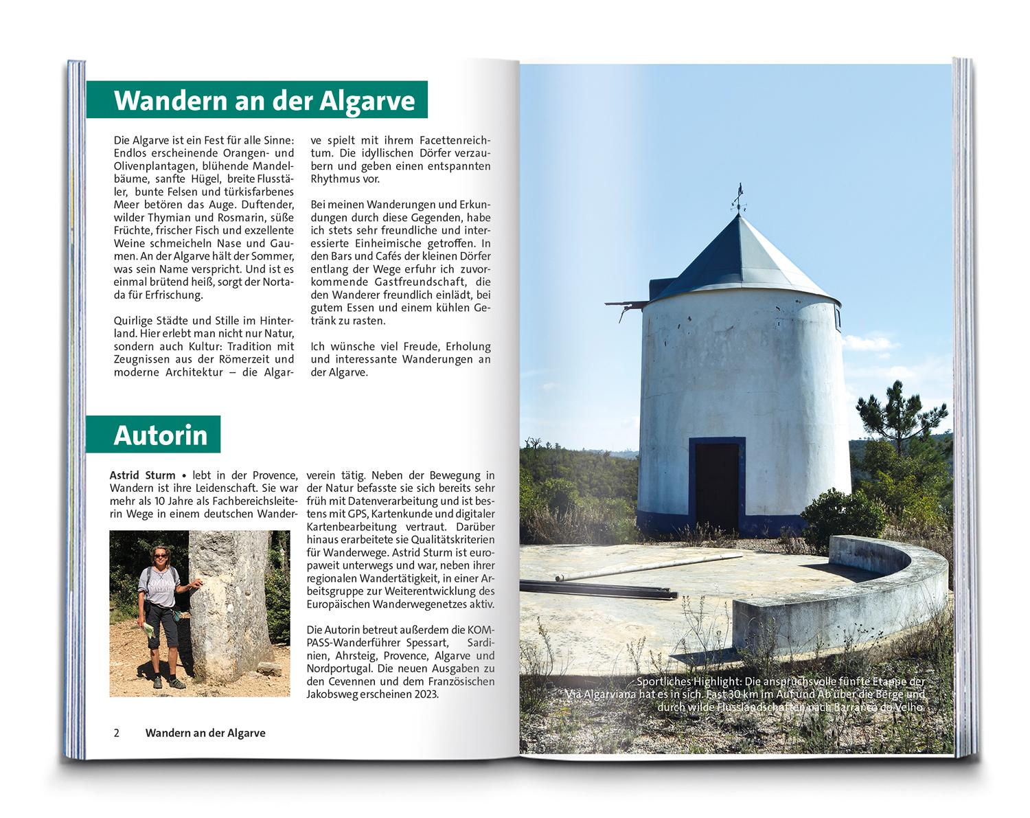 Beispielinhalt (Bild) KOMPASS Wanderführer Algarve mit Fernwanderweg Via Algarviana, 64 Touren / Etappen mit Extra-Tourenkarte