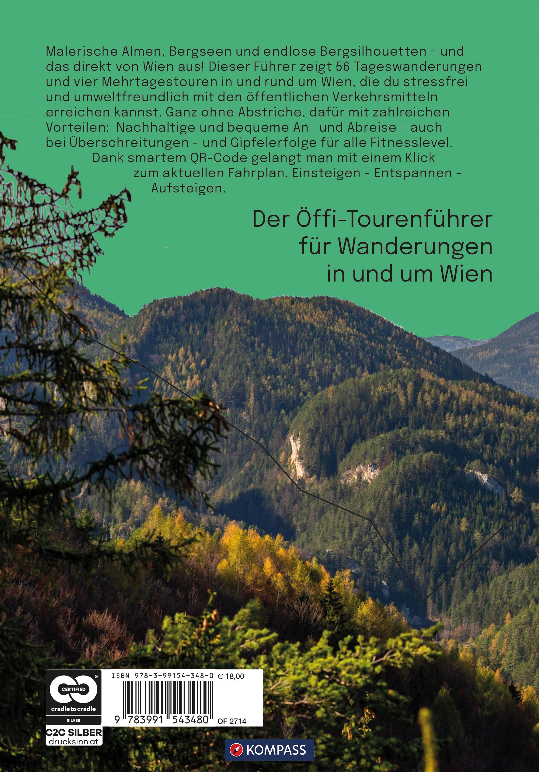 Rückseitencover KOMPASS Öffi Touren Wien und Niederösterreich