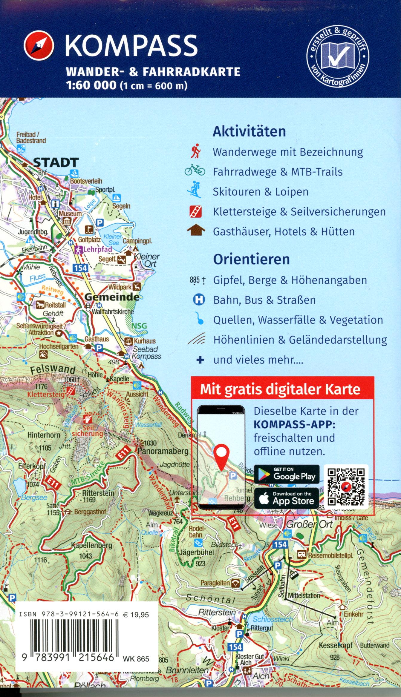 Beispielinhalt (Bild) KOMPASS Wanderkarten-Set 865 Mecklenburgische Seenplatte (3 Karten) 1:60.000