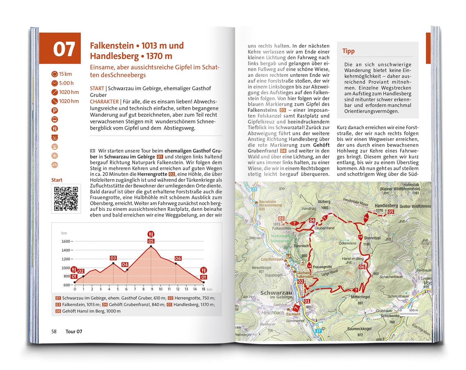 Beispielinhalt (Bild) KOMPASS Wanderführer Wiener Hausberge, 60 Touren mit Extra-Tourenkarte