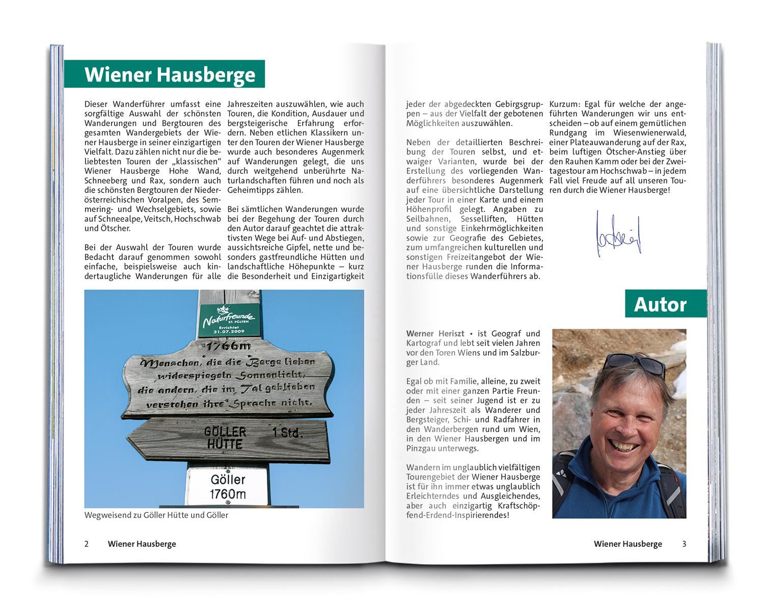 Beispielinhalt (Bild) KOMPASS Wanderführer Wiener Hausberge, 60 Touren mit Extra-Tourenkarte