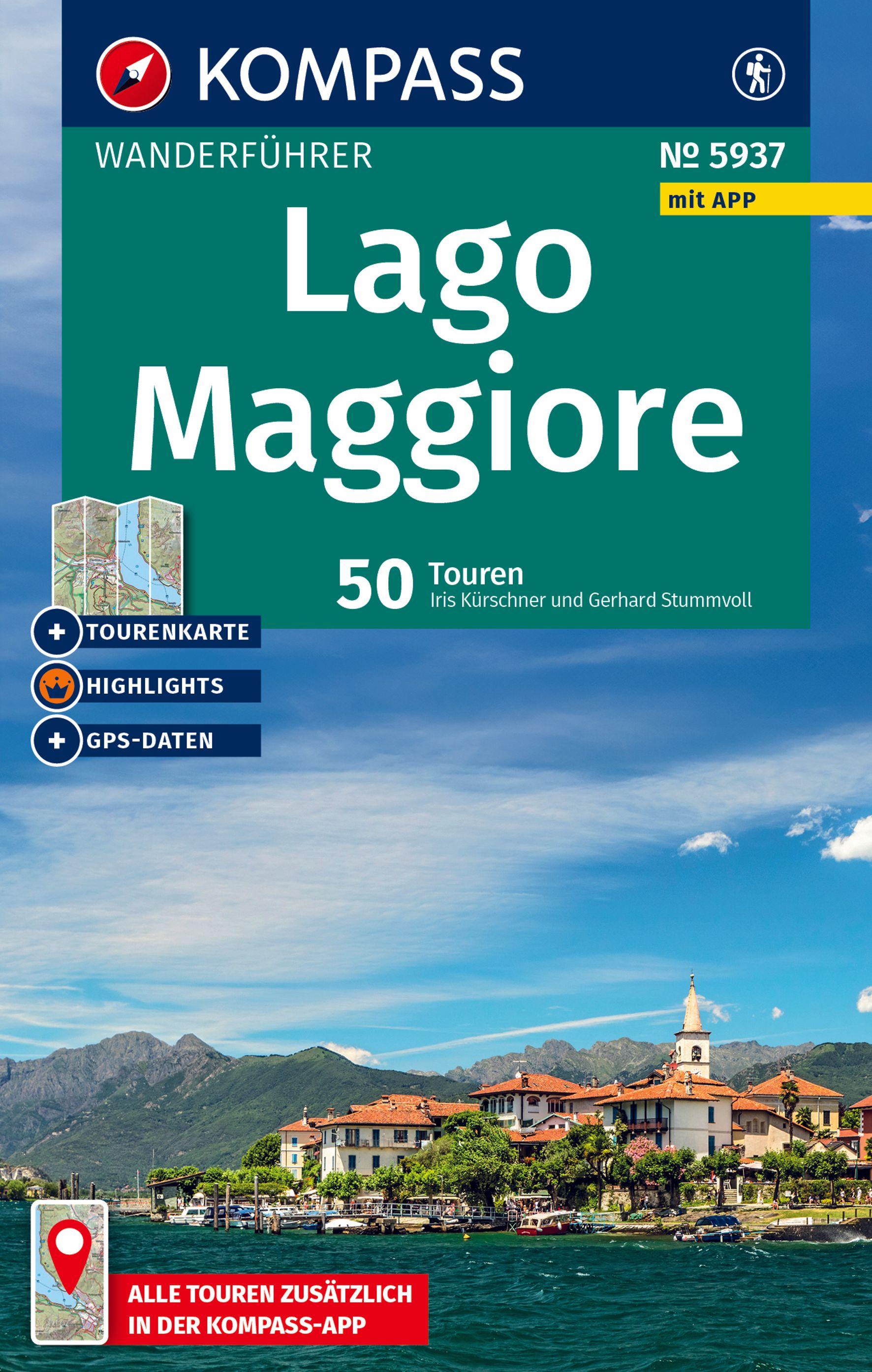 Vorderes Coverbild KOMPASS Wanderführer Lago Maggiore, 50 Touren mit Extra-Tourenkarte
