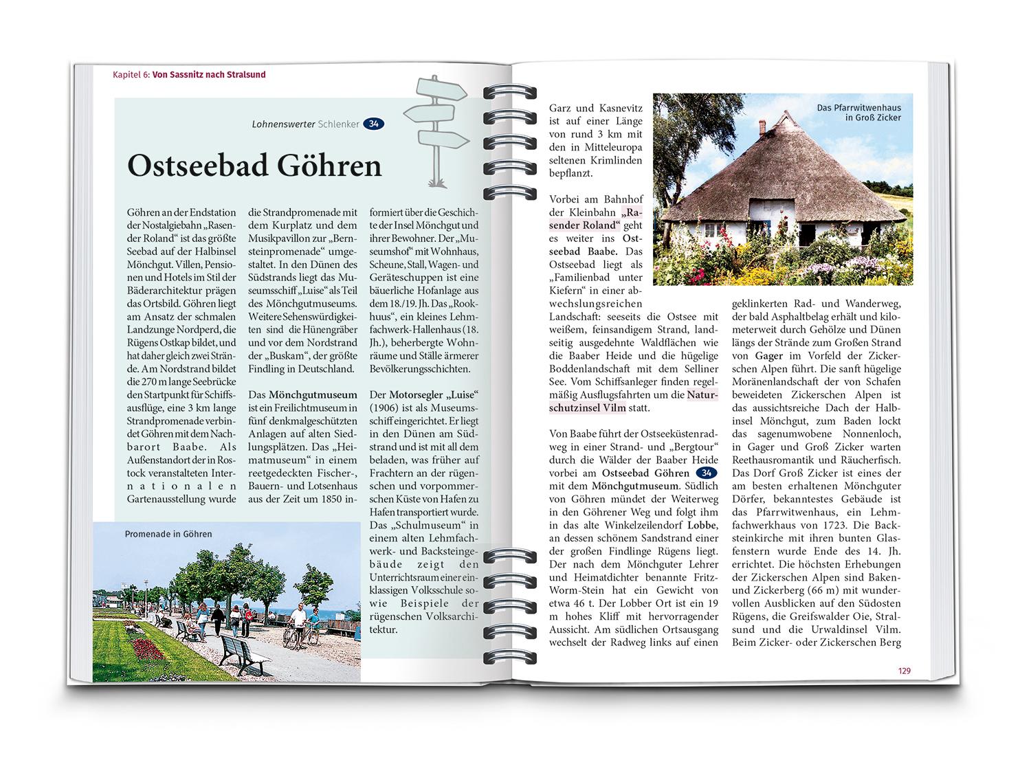 Beispielinhalt (Bild) KOMPASS Radreiseführer Ostseeküstenradweg Mecklenburg-Vorpommern