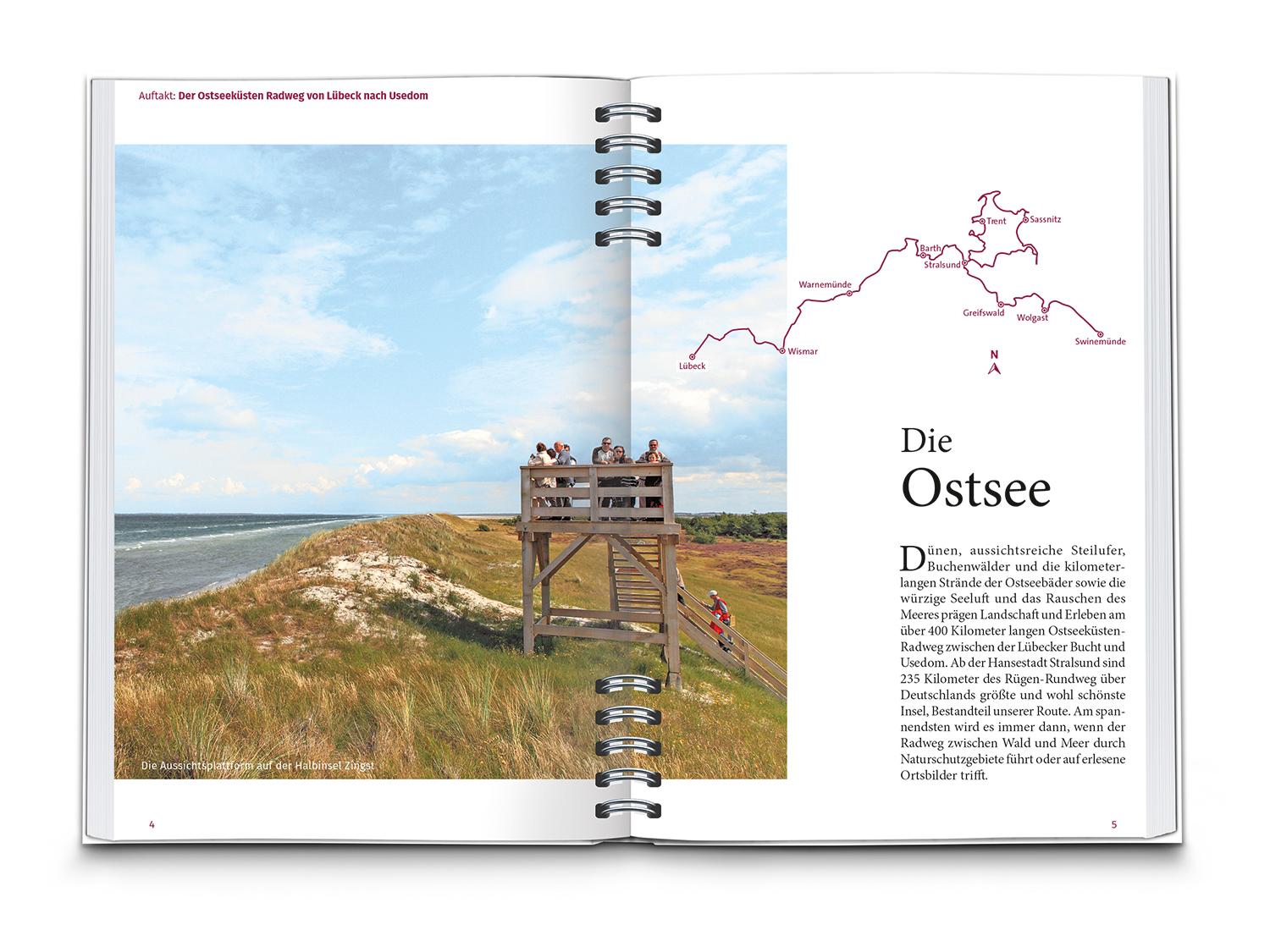 Beispielinhalt (Bild) KOMPASS Radreiseführer Ostseeküstenradweg Mecklenburg-Vorpommern