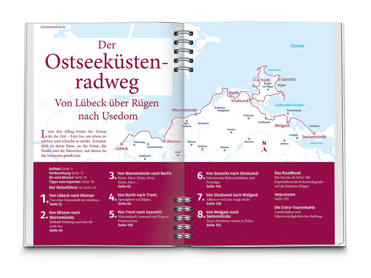 Beispielinhalt (Bild) KOMPASS Radreiseführer Ostseeküstenradweg Mecklenburg-Vorpommern