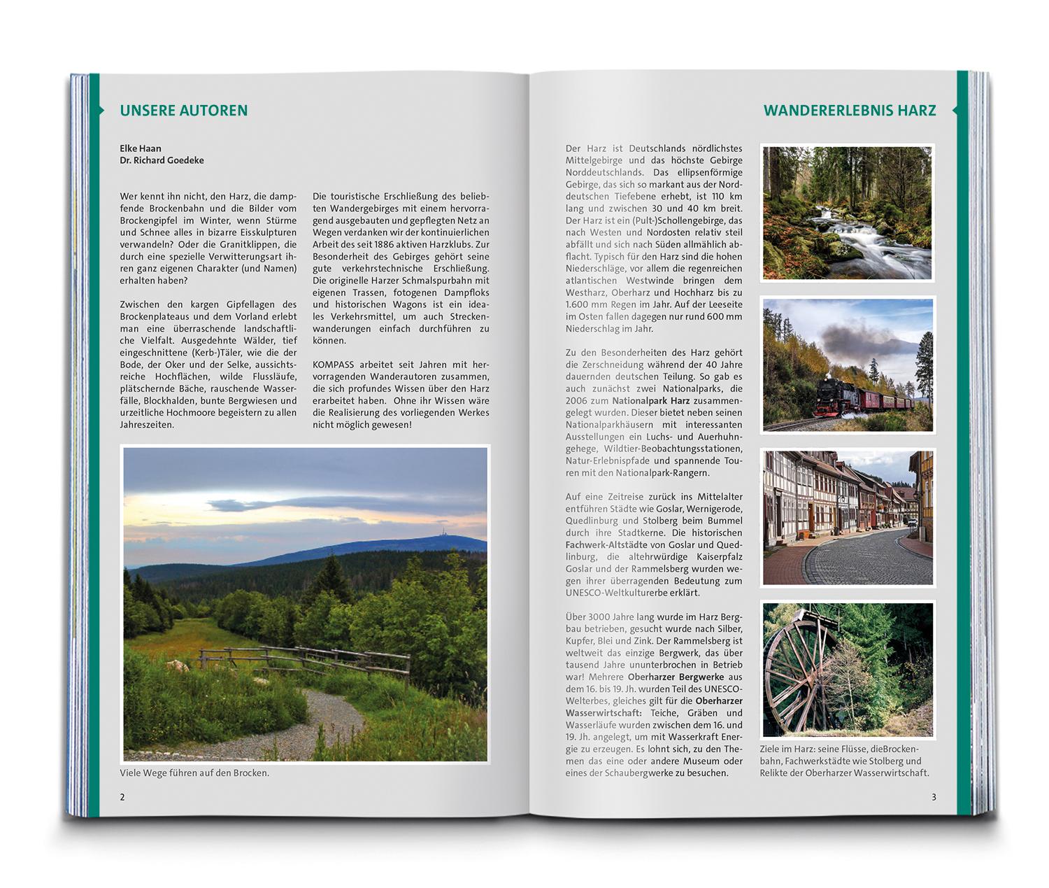 Beispielinhalt (Bild) KOMPASS Wanderlust Harz