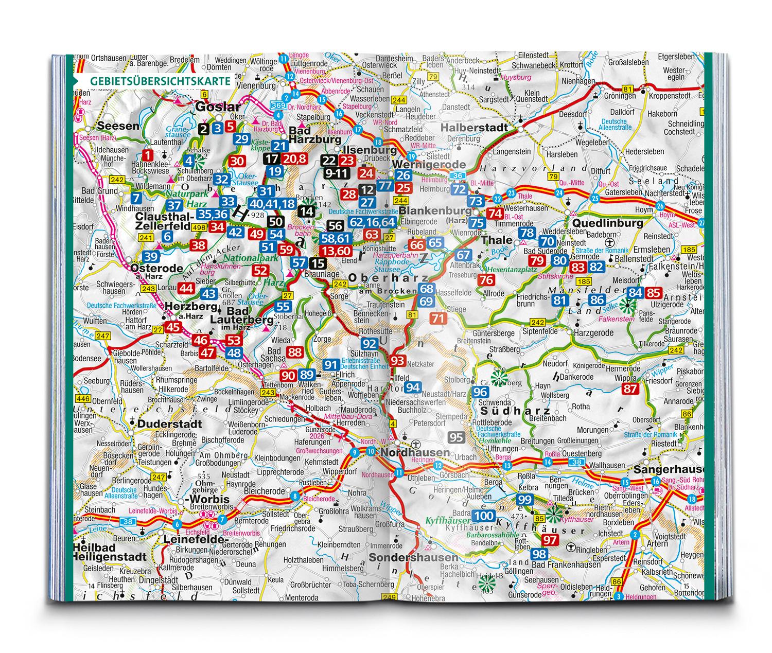 Beispielinhalt (Bild) KOMPASS Wanderlust Harz