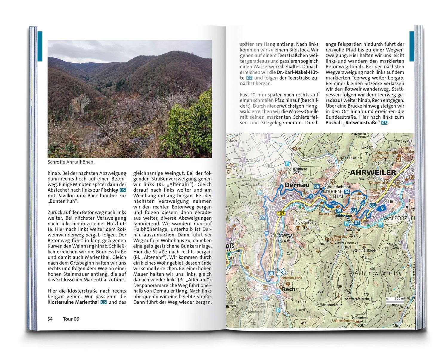 Beispielinhalt (Bild) KOMPASS Wanderführer Eifel mit Mosel, Luxemburger Schweiz und Hohem Venn, 70 Touren mit Extra-Tourenkarte