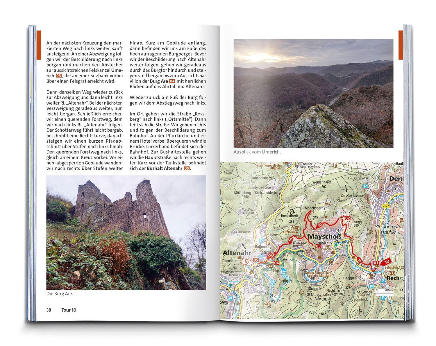 Beispielinhalt (Bild) KOMPASS Wanderführer Eifel mit Mosel, Luxemburger Schweiz und Hohem Venn, 70 Touren mit Extra-Tourenkarte