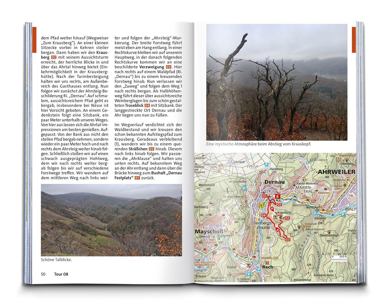 Beispielinhalt (Bild) KOMPASS Wanderführer Eifel mit Mosel, Luxemburger Schweiz und Hohem Venn, 70 Touren mit Extra-Tourenkarte