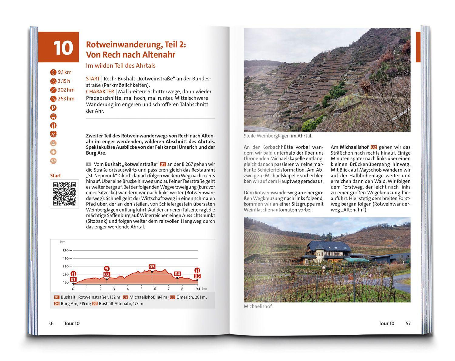 Beispielinhalt (Bild) KOMPASS Wanderführer Eifel mit Mosel, Luxemburger Schweiz und Hohem Venn, 70 Touren mit Extra-Tourenkarte