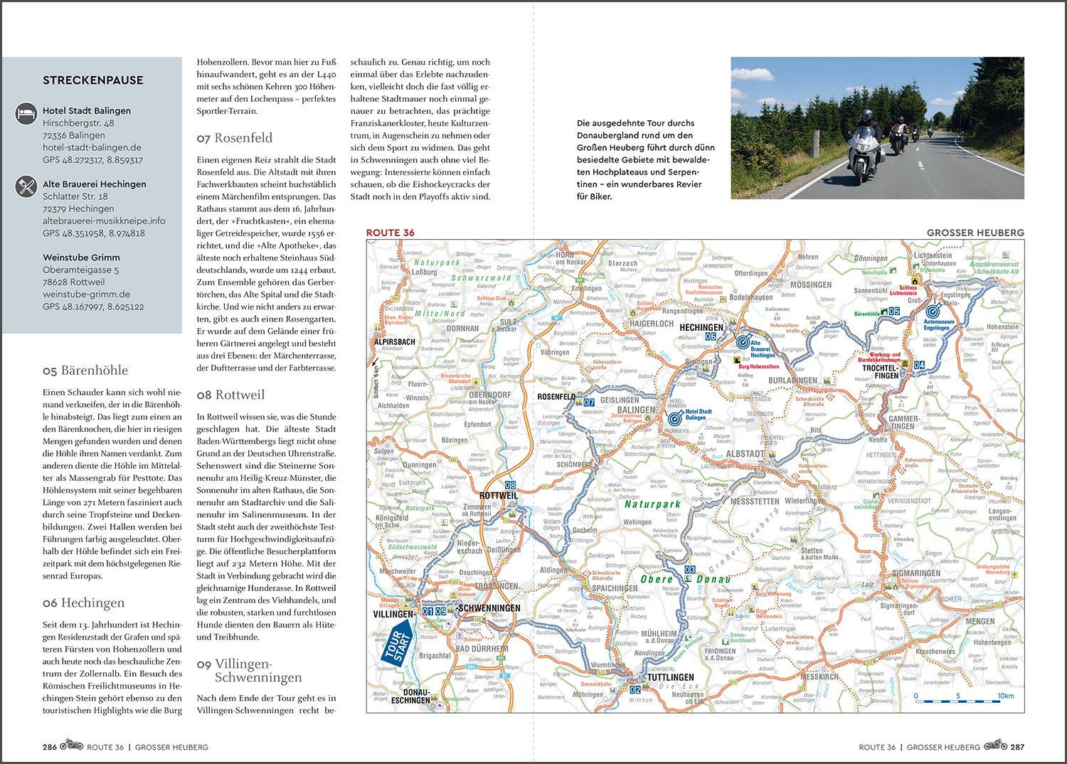 Beispielinhalt (Bild) KUNTH Abgefahren, Unentdeckte Bikertouren in Deutschland