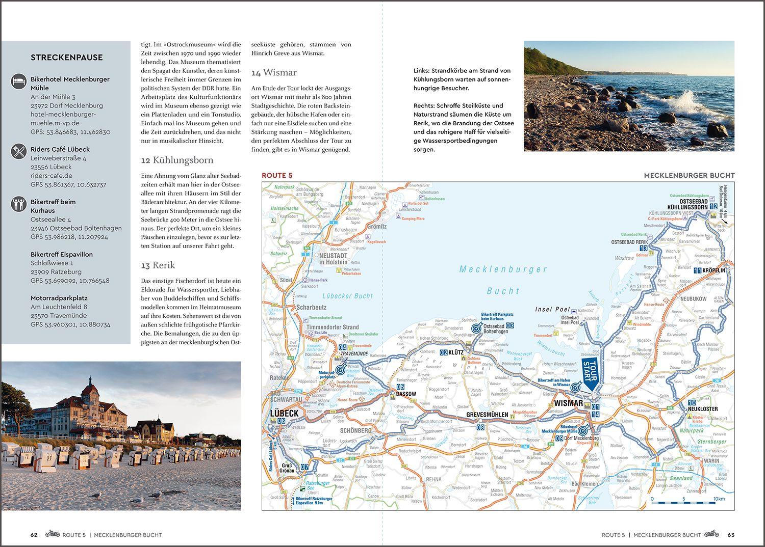 Beispielinhalt (Bild) KUNTH Abgefahren, Unentdeckte Bikertouren in Deutschland