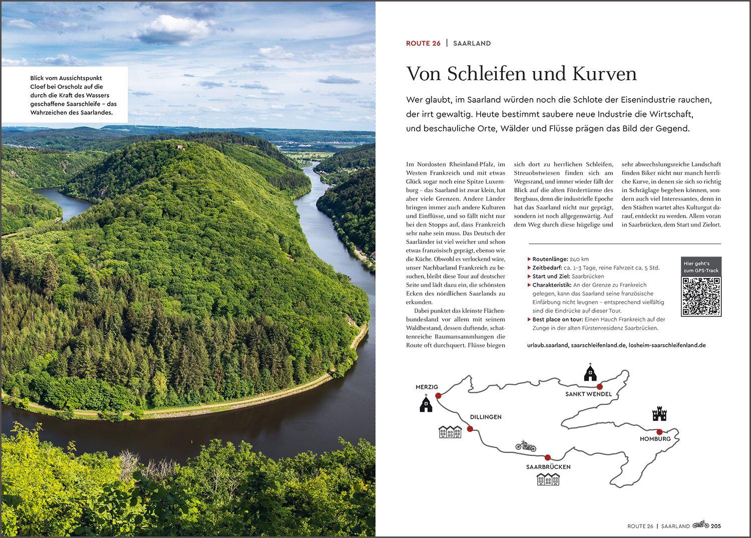 Beispielinhalt (Bild) KUNTH Abgefahren, Unentdeckte Bikertouren in Deutschland