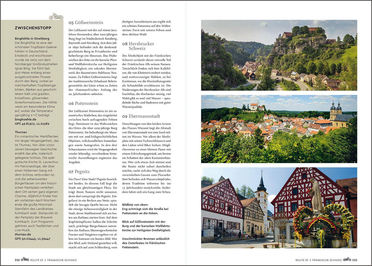 Beispielinhalt (Bild) KUNTH Abgefahren, Unentdeckte Bikertouren in Deutschland