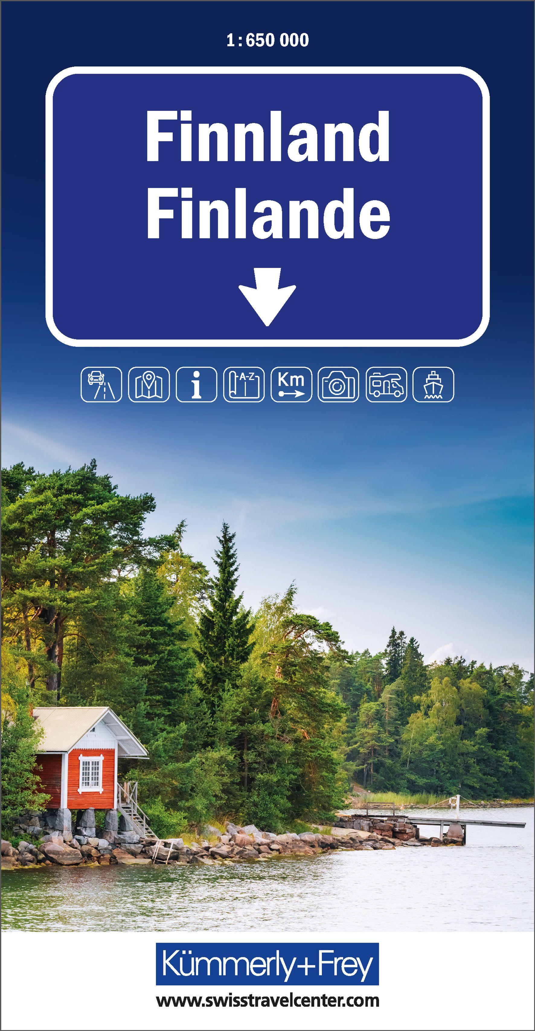 Vorderes Coverbild Kümmerly+Frey Strassenkarte Finnland 1:650.000