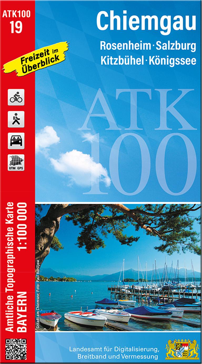 Vorderes Coverbild ATK100-19 Chiemgau (Amtliche Topographische Karte 1:100000)
