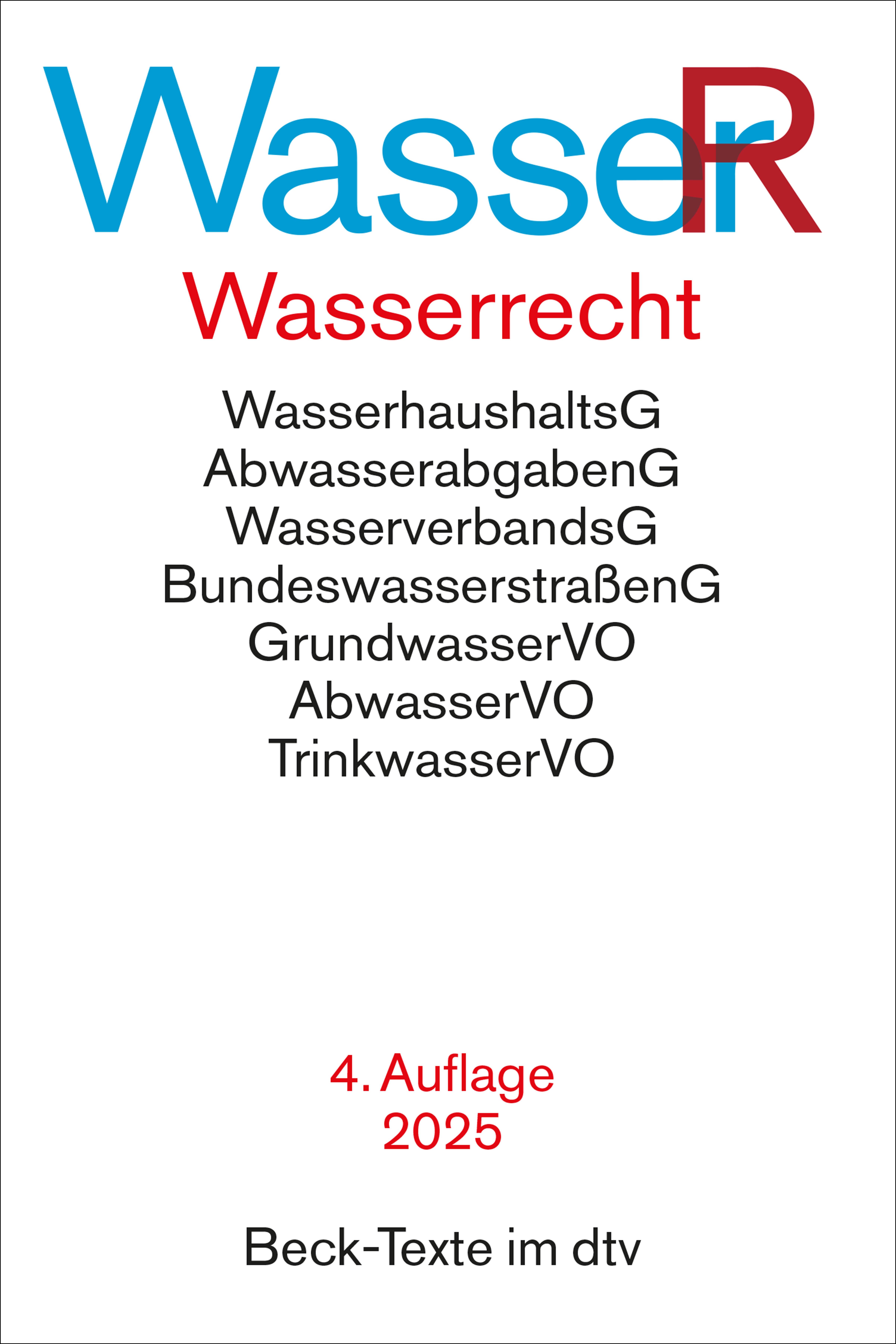 Vorderes Coverbild Wasserrecht. WasserR