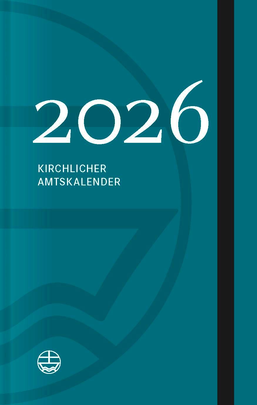 Vorderes Coverbild Kirchlicher Amtskalender 2026 - petrol