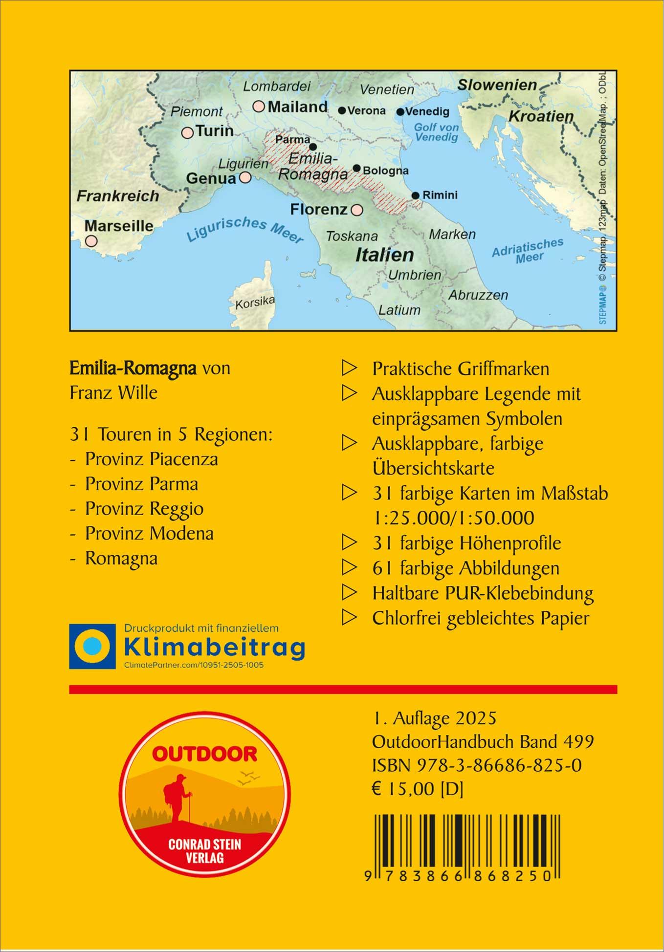 Beispielinhalt (Bild) Emilia-Romagna 31 Touren im Hügel- und Bergland des Apennin