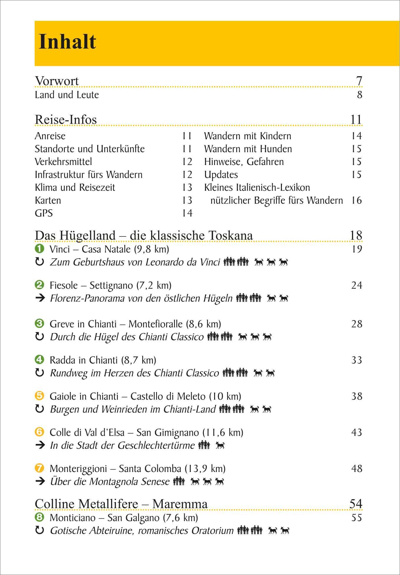 Beispielinhalt (Bild) Toskana 30 Touren im Hügelland, dem Apennin und den Apuanischen Alpen