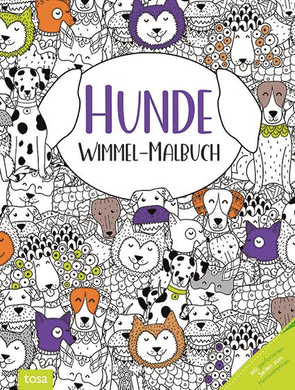 Vorderes Coverbild Hunde - Wimmel-Malbuch