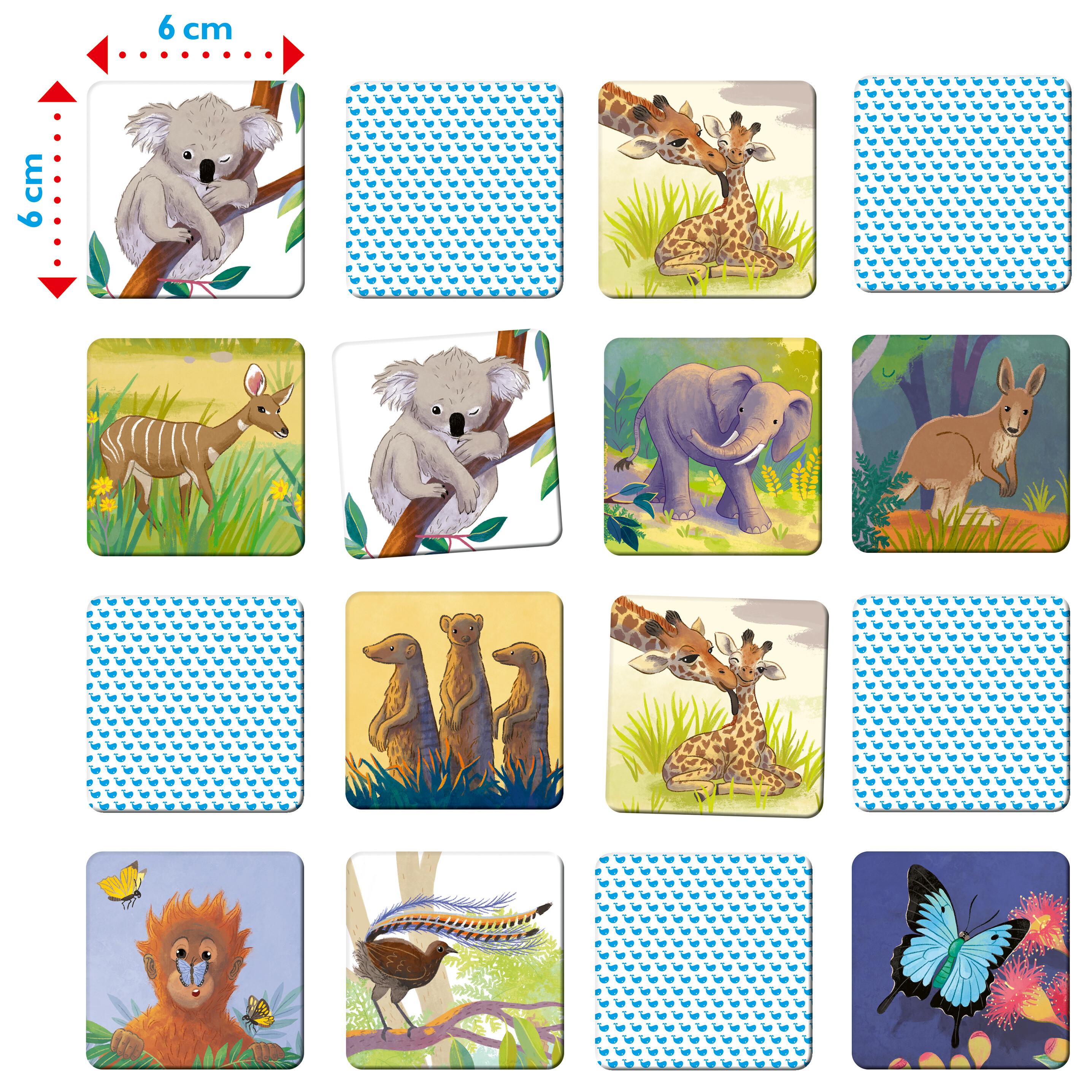 Beispielinhalt (Bild) Wilde Tiere - Memo