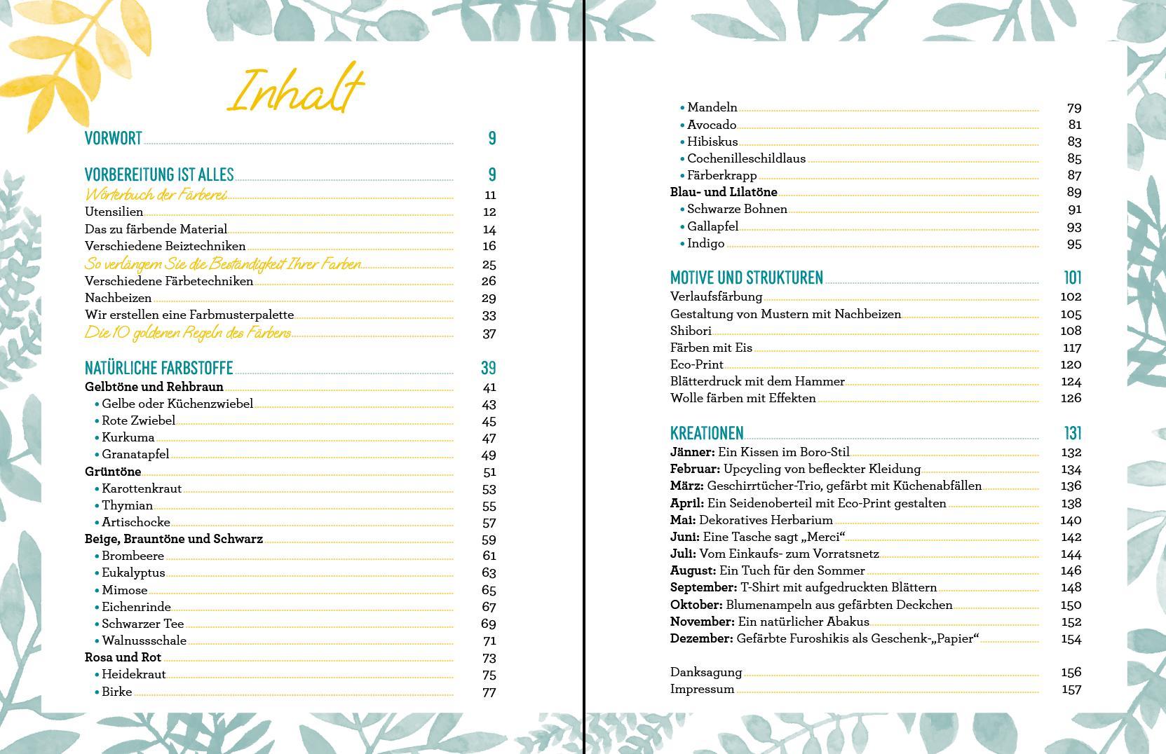 Beispielinhalt (Bild) Farbenfroh färben mit Pflanzen - leicht gemacht