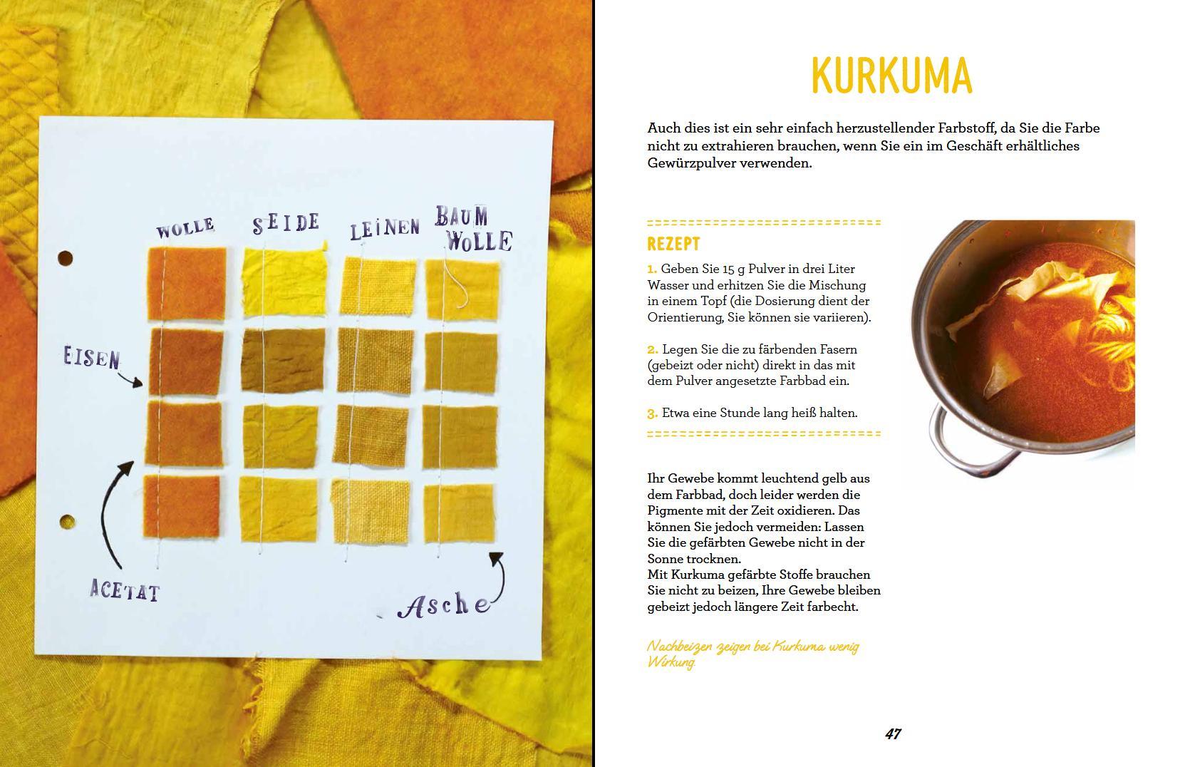 Beispielinhalt (Bild) Farbenfroh färben mit Pflanzen - leicht gemacht